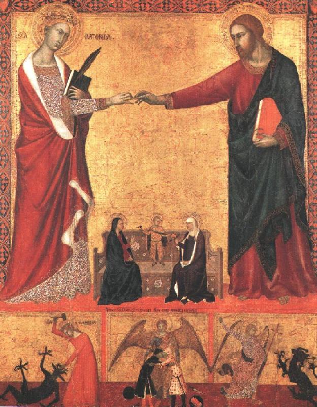 Barna da Siena The Mystical Marriage of Saint Catherine sds Germany oil painting art